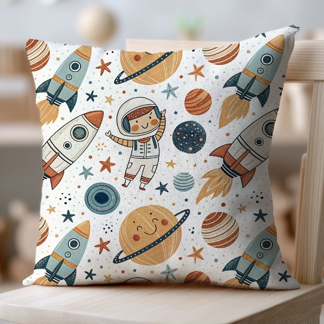 Space Pillow for Boys Pastel Planets & Rocket Fun (Space Pillow for Boys Pastel Planets & Rocket Fun)