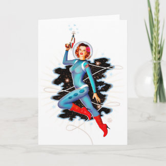 Space Pinup 1 Greeting Card