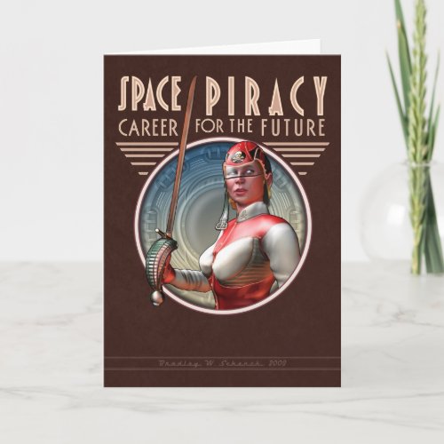 Space Piracy Greeting Card