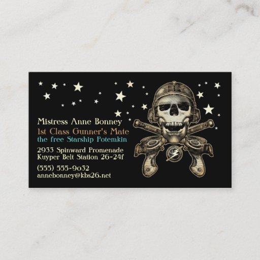 Customizable Space Pirate 1 Business Card