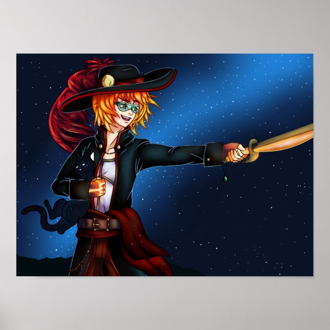 Space Pirate and Space Cat Poster (Front)