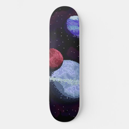 Space Pixel Art 8 14 Skateboard Deck