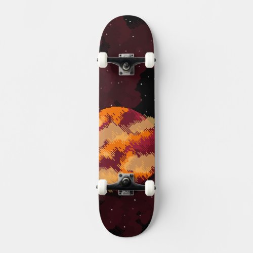 Space Pixel Art Skateboard