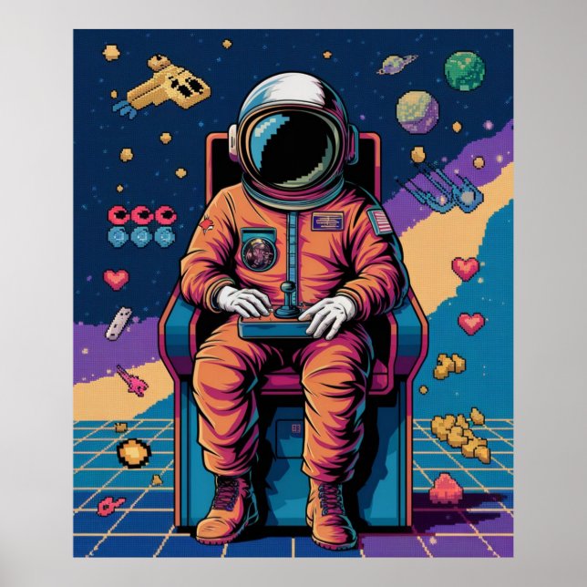 Space & Pixels Forever Poster (Front)