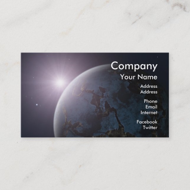 Space Planet Business Card (Front)