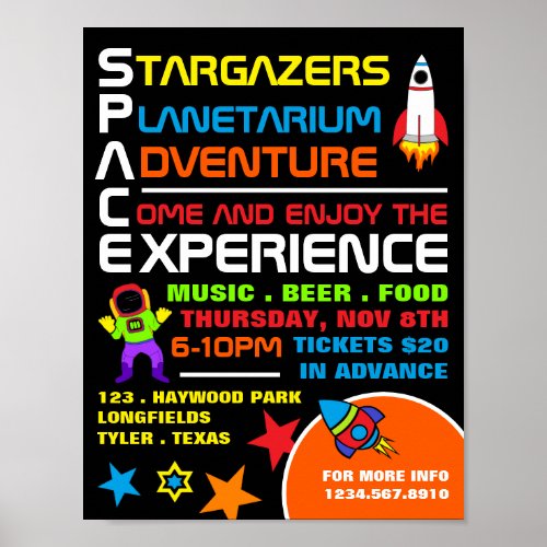 Space Planetarium Event Advertising Poster