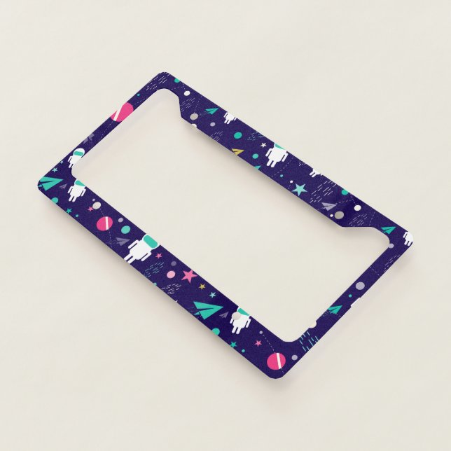 Space Planets and Astronaut License Plate Frame (3/4)