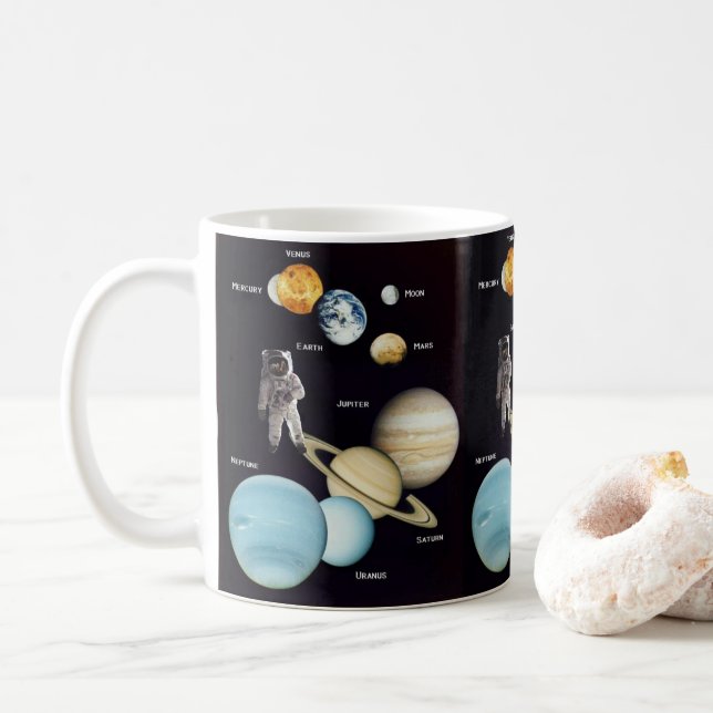 Space Planets Mug Astronaut (With Donut)