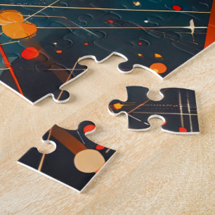 Space Planets & Orbits – Retro Futuristic Jigsaw Puzzle