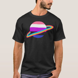 Space Planets Rainbow Lgbt Lesbian Gay Bisexual T-Shirt