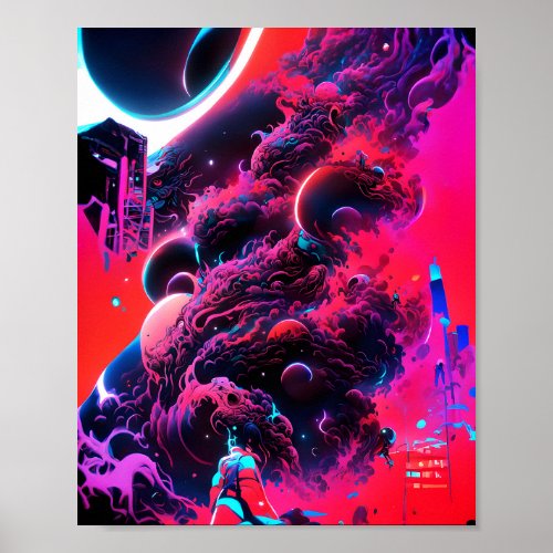 Space Portal to Another World Poster
