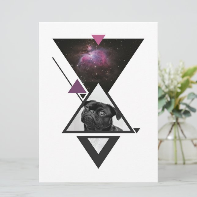 Space Pug | Black Pug Dog Gift Idea For Pug Lovers Menu (Standing Front)