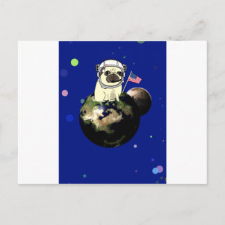 space pug postcard