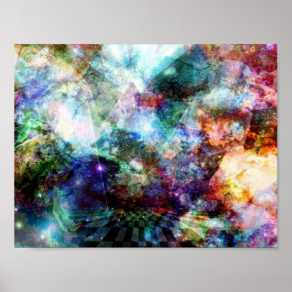 Space pyramids poster