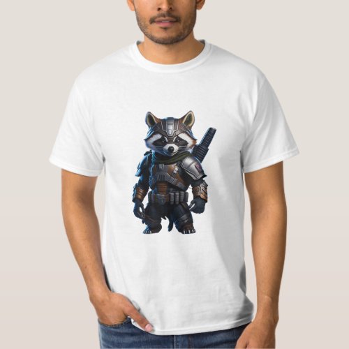 Space Raccon Ready To Fight T_Shirt