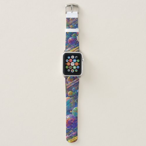 Space Race Apple watch band wide
