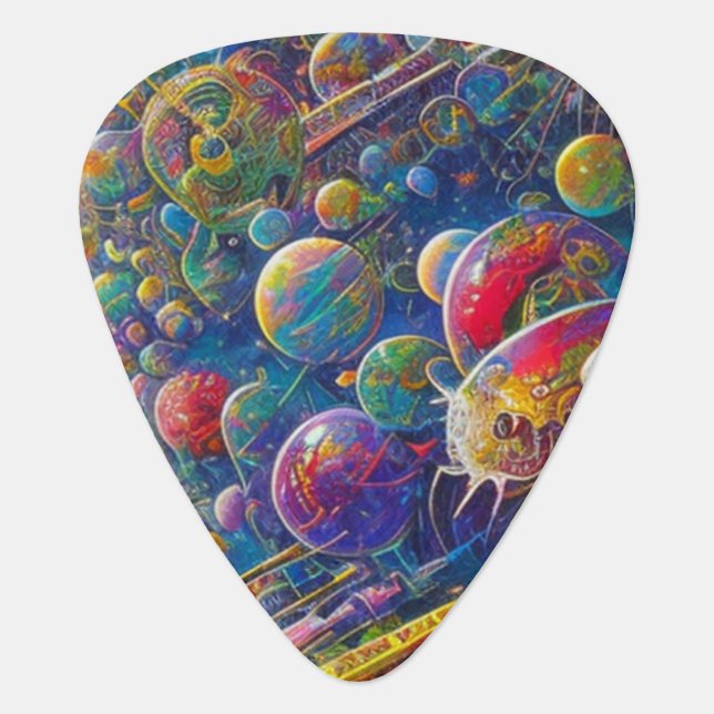 Space Race guitar pick (Front)