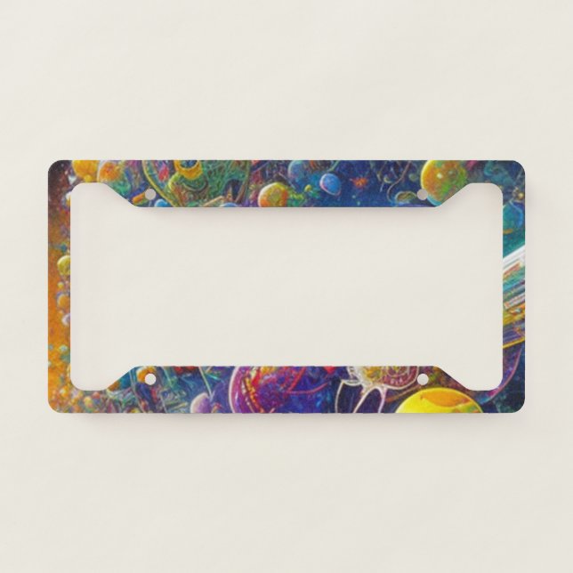 Space Race license plate frame C (Front)