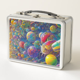 Space Race stainless lunchbox