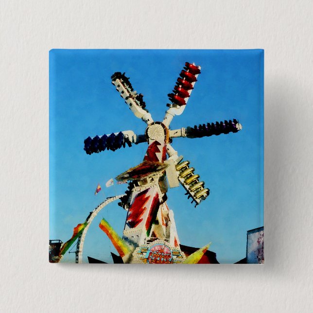 Space Racer in Distance Pinback Button (Front)