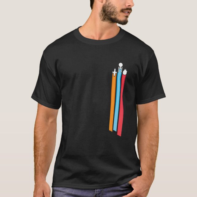 Space Racing Stripes Men T-shirt funny (Front)