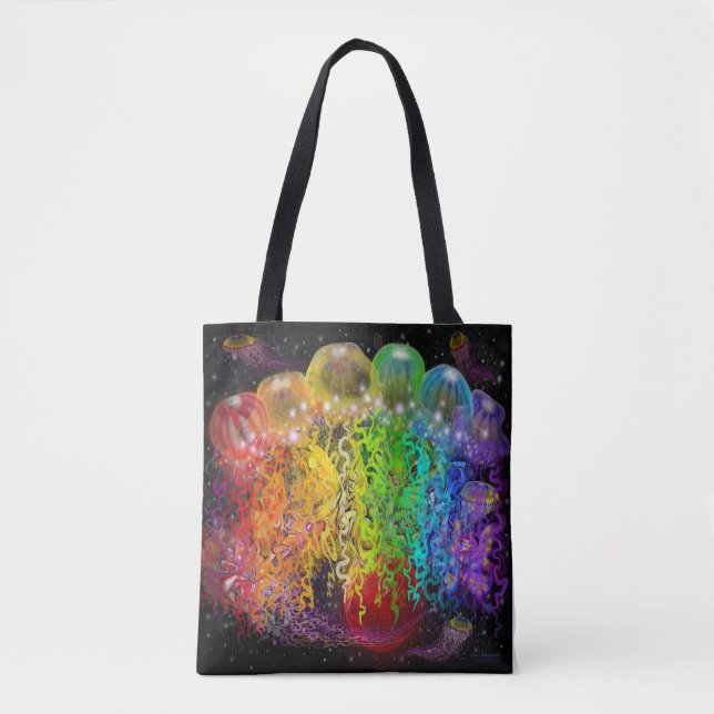 Space Rainbow of Faeries Tote Bag (Front)