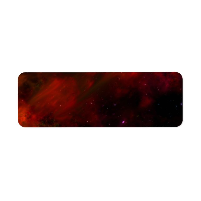 SPACE RED GALAXY STARS FUTURISTIC RED BLACK BACKGR LABEL (Front)