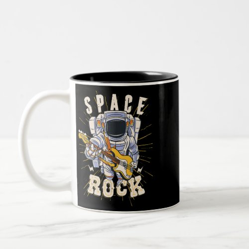 Space Rock Astronaut Guitar Music Lovers For Guita Two_Tone Coffee Mug