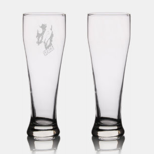 Space Rocket Adventure – Watercolor Rocket Pilsner Glass