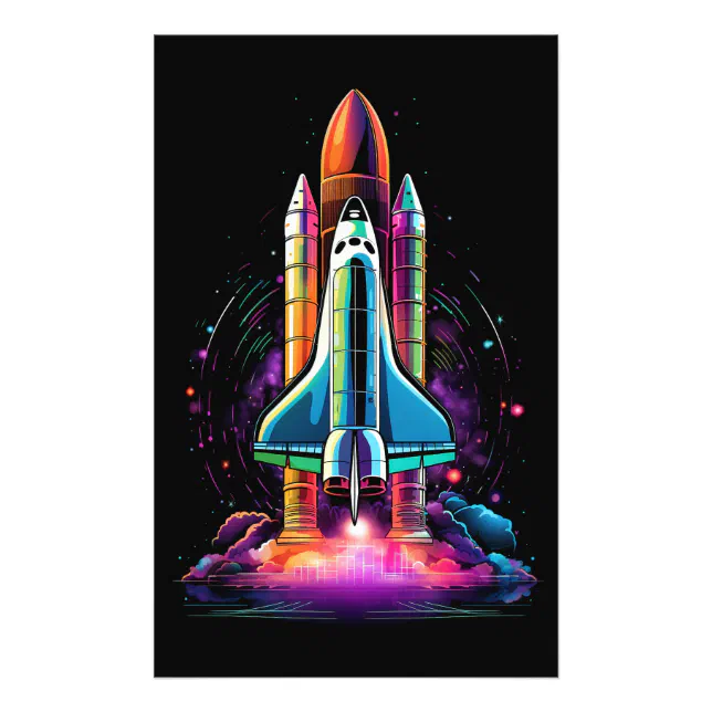 Space Background Roket Space rocket background photo print | Zazzle