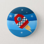 Space Rocket - Button Badge at Zazzle