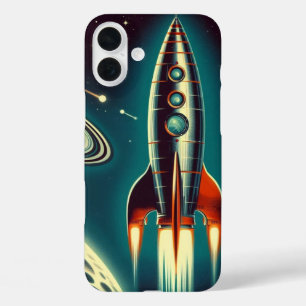 Space Rocket iPhone 16 Plus Case