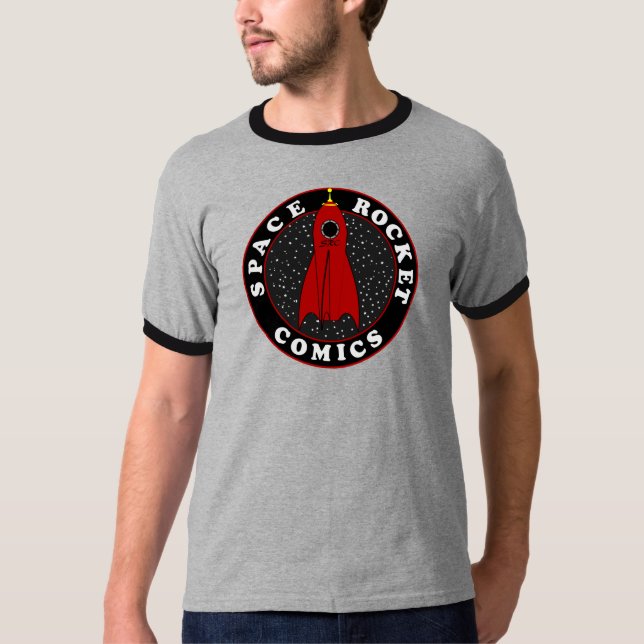 Space Rocket comics T-Shirt (Front)