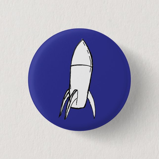 Space Rocket from Space Port KARL (blue) Button (Front)