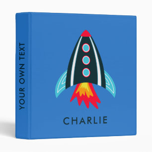 Space Rocket kids 3 Ring Binder