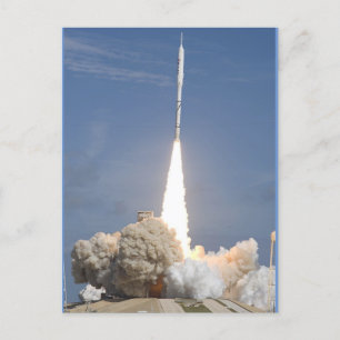 Space Rocket Launch, Blast Off  Holiday Postcard