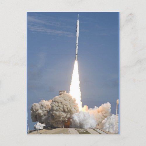 Space Rocket Launch Blast Off  Holiday Postcard
