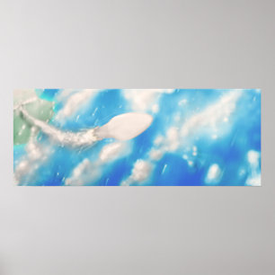 Space Rocket Lift off launch. Poster