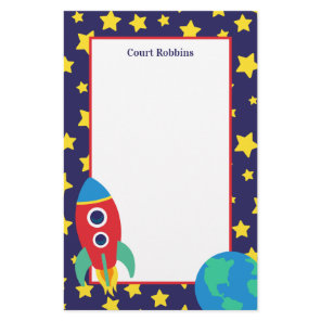 Space Rocket Personalized Stationery