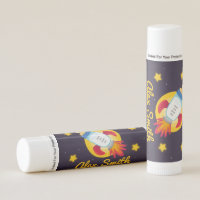 Space Rocket Ship Baby Shower Design Lip Balm