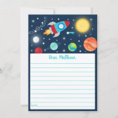 Space Rocket Ship Birthday Time Capsule Cards (Front)