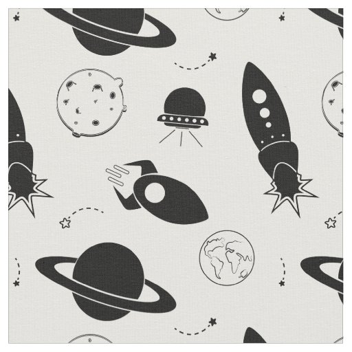 Space rocket ship fabric