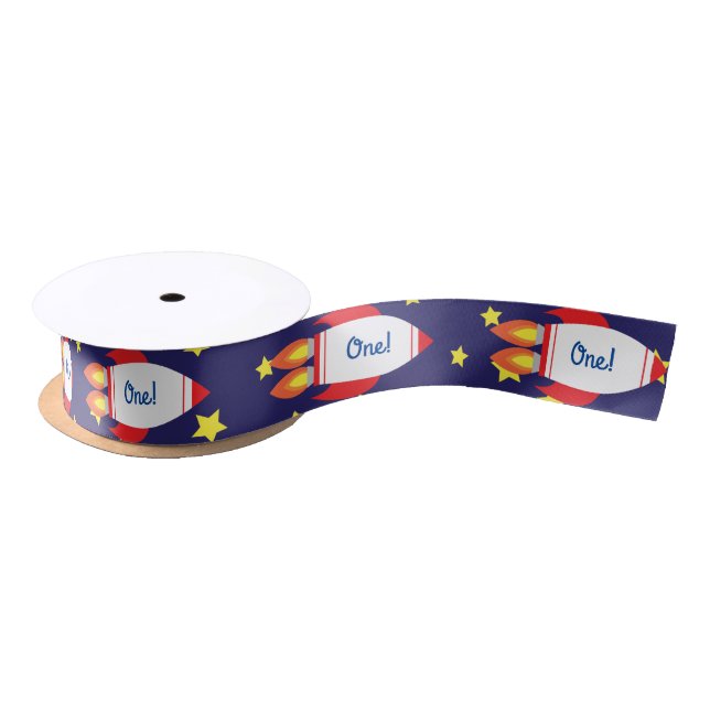 Space Rocket Star Ship Outer Space Ribbon (Spool)