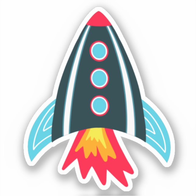 Space Rocket Sticker (Front)