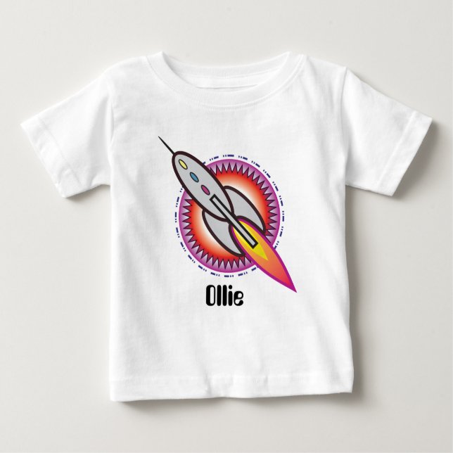 Space Rocket To Infinity and Beyond Baby T-Shirt (Front)