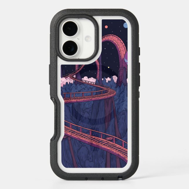 space roller coaster otterbox iPhone case (Back)