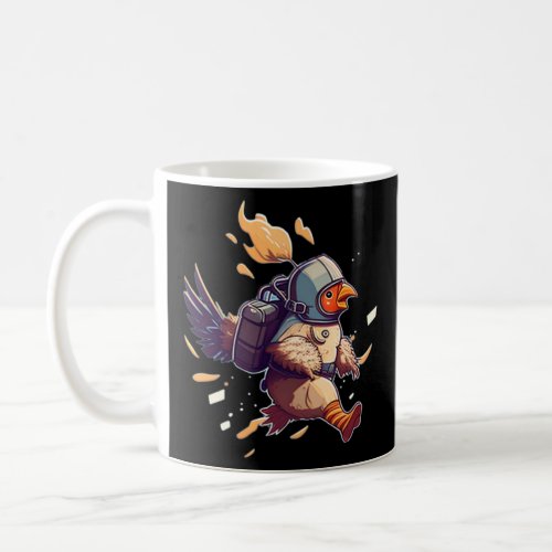 Space Rooster with Jet Pack  Coffee Mug
