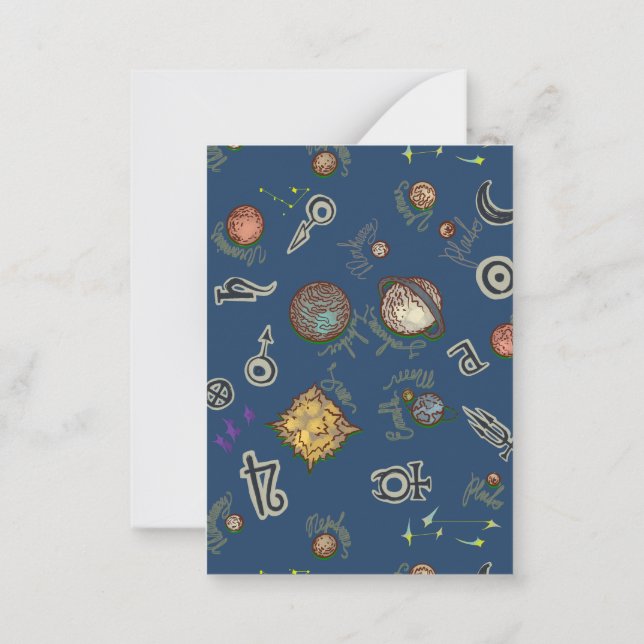 Space salad  note card (Back)
