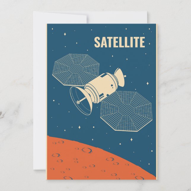 Space satellite invitation (Front)