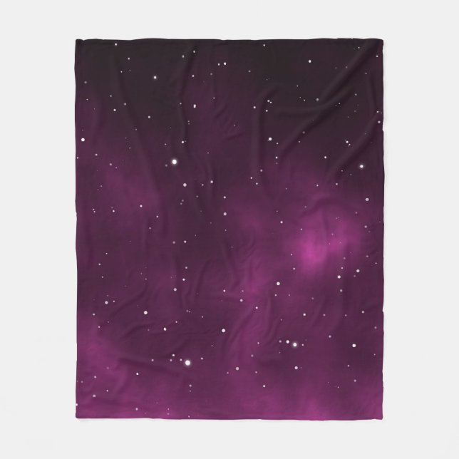 Space scape illustration astronomy graphic design  fleece blanket (Front)